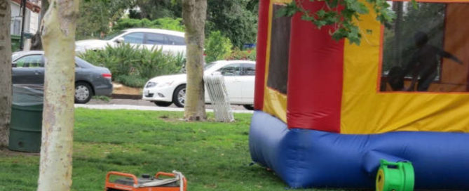 bounce house in park