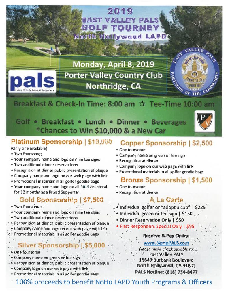 thumbnail of East Valley PALS Golf Tournament 2019