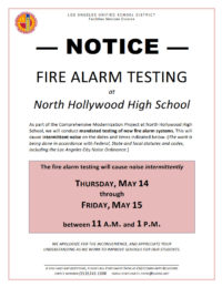 Fire Alarm Testing – Neighborhood Council Valley Village